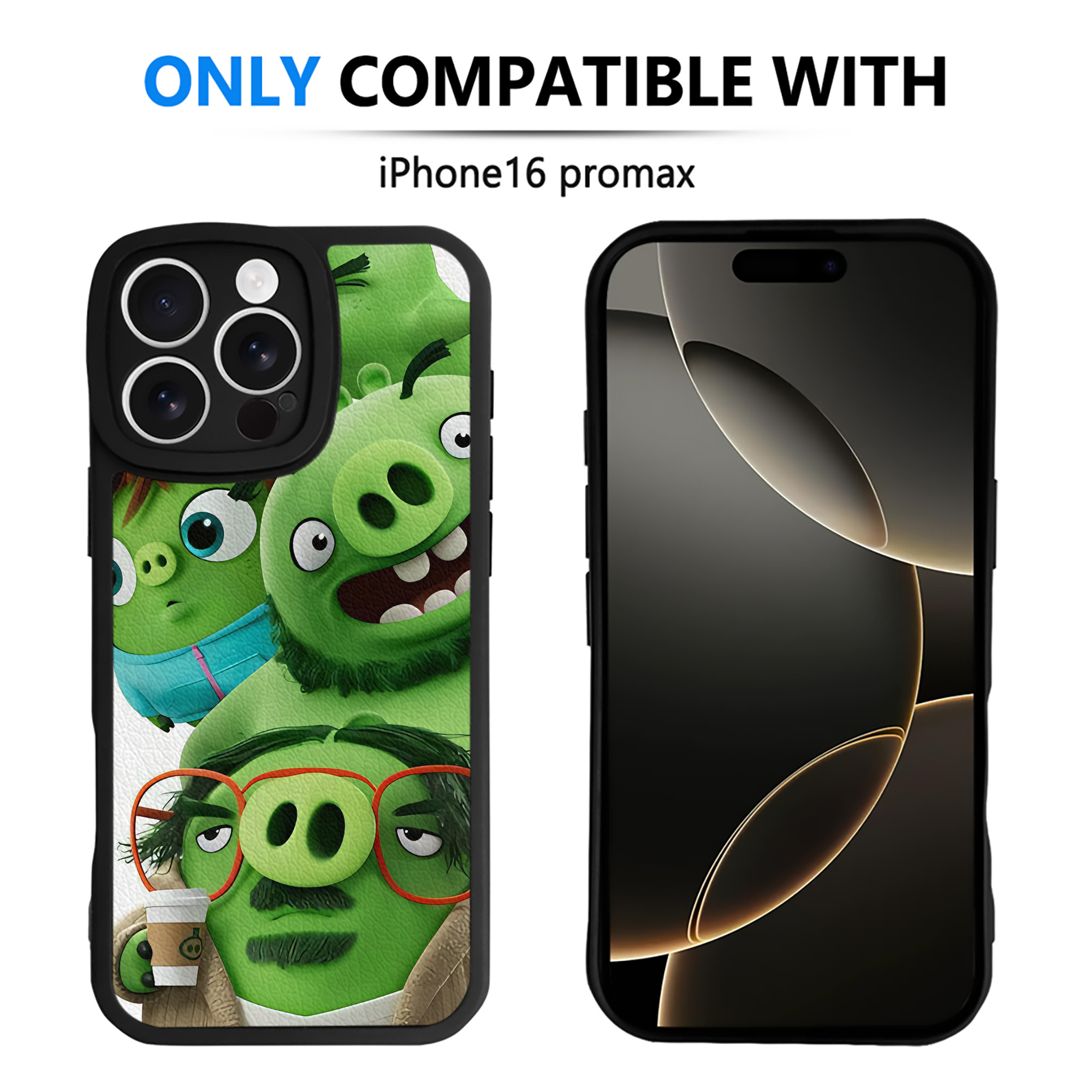（画像用） Angry Birds アングリーバード 【iPhone 16シリーズ対応】シリコンスマホケース（レザー調） 材質：シリコン